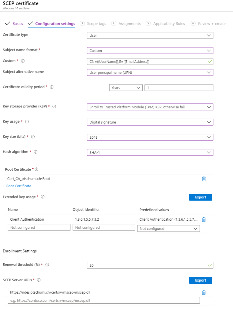 Always On VPN User Tunnel with Intune on AADJ Device Part 2 SCEP
