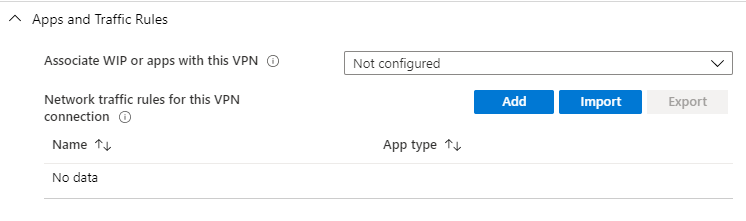 Intune Always On VPN App and Traffic Rules